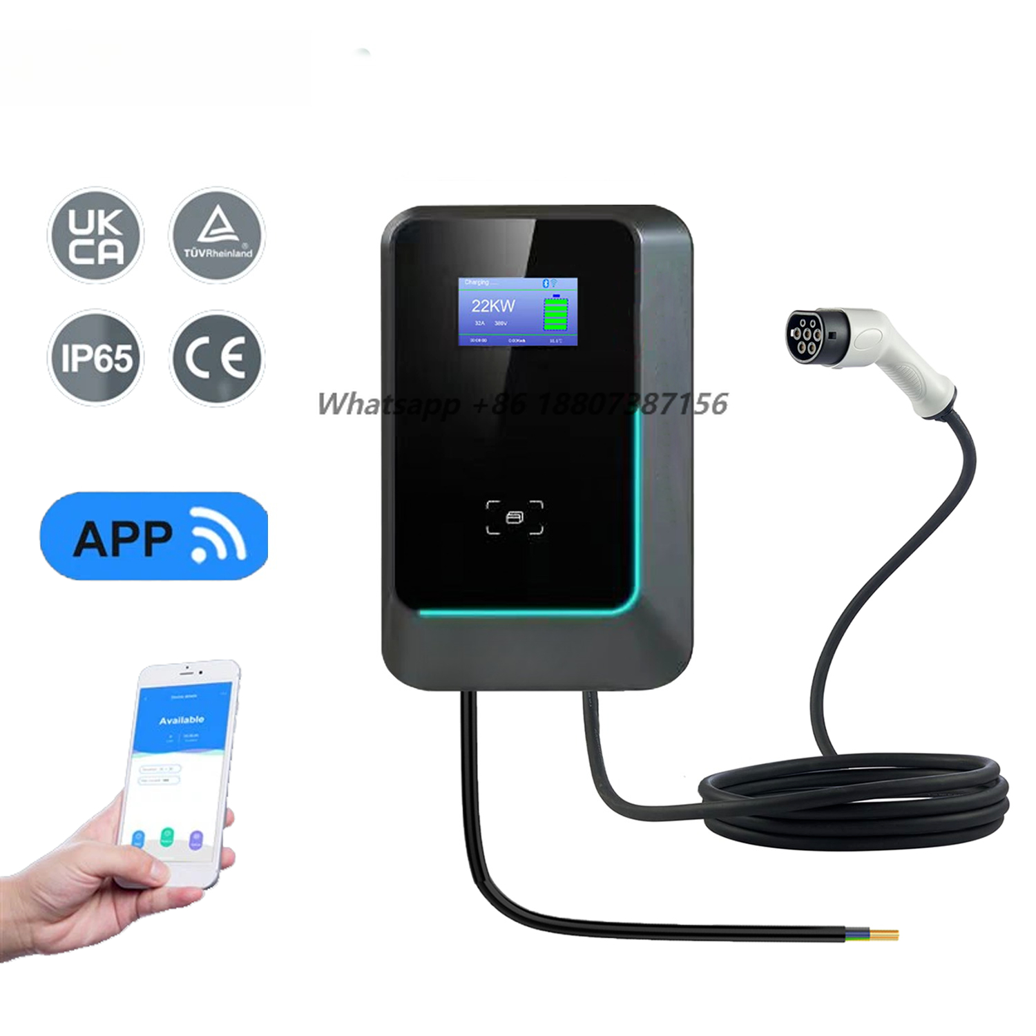 สถานีชาร์จรถยนต์ไฟฟ้า Bomern 7 - 22Kw Wallbox Type 2 Ocpp Rfid บทวิจารณ์และราคา