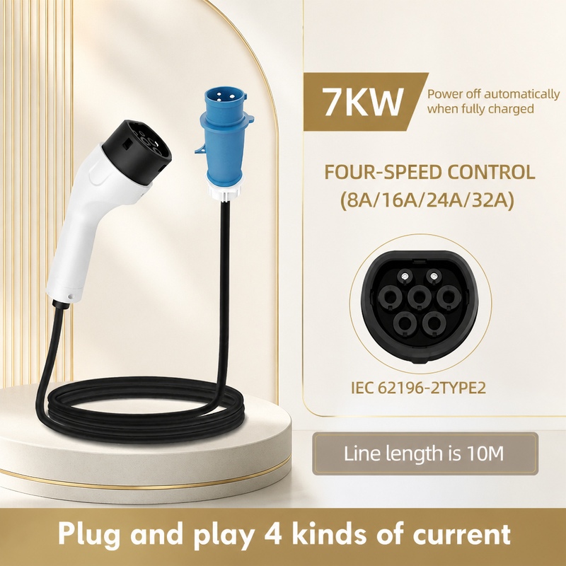 ROMADA 7KW 32A เครื่องชาร์จรถย - Portable Ev Charger 32A Type 2 Cee Plug บทวิจารณ์และราคา