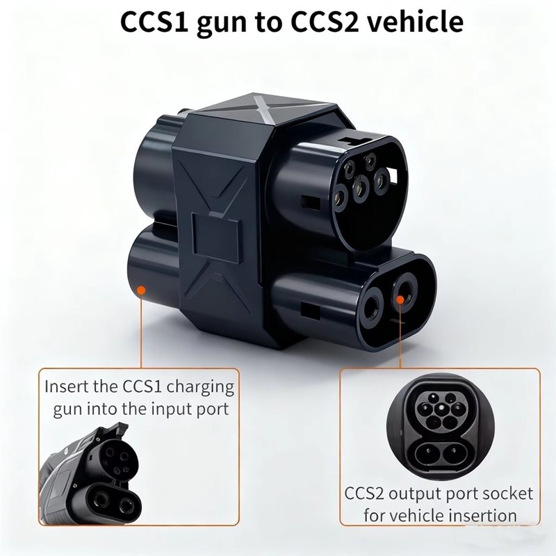 อะแดปเตอร์ชาร์จเร็ว CCS1 เป็น  - Ccs2 To Ccs1 Fast Charge Adapter 250Kw บทวิจารณ์และราคา