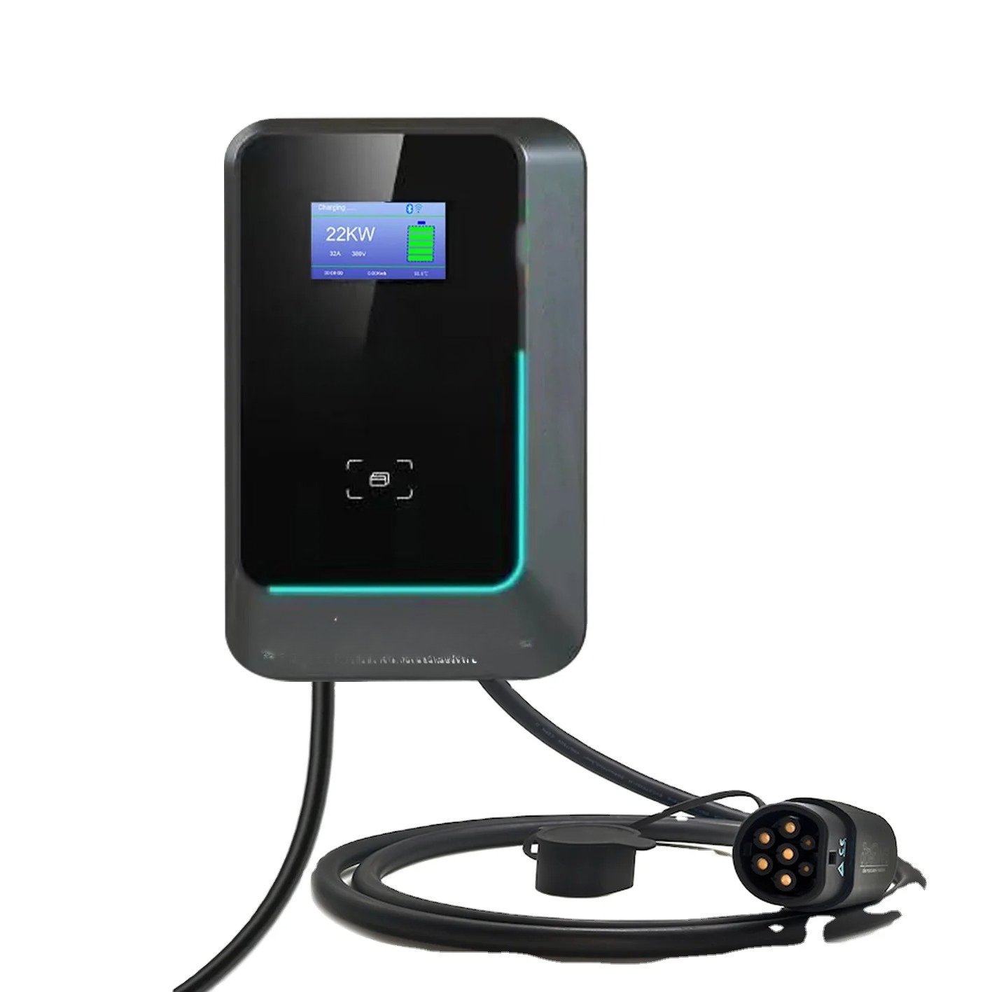 สถานีชาร์จรถยนต์ไฟฟ้าแบบติดผนั - 22Kw Wallbox Type 2 Ocpp Rfid บทวิจารณ์และราคา