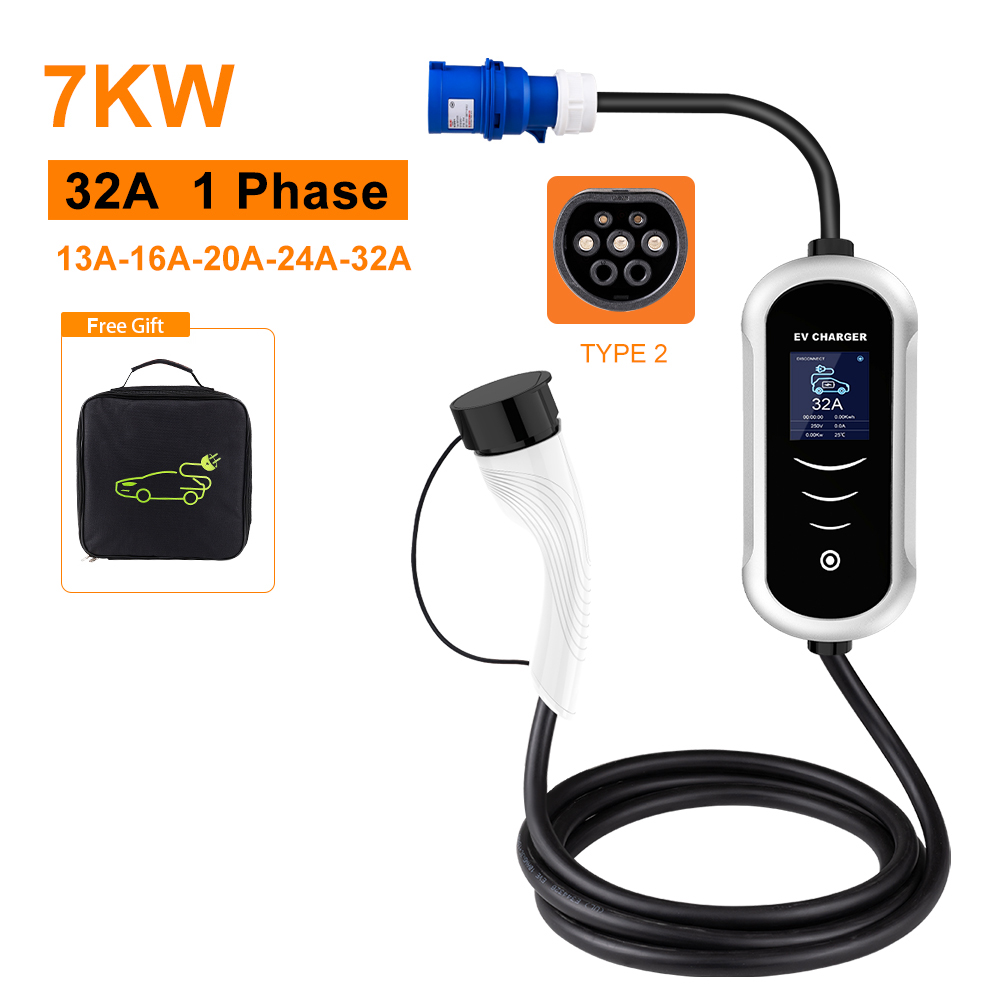 Ipengen Type 2ที่ชาร์จแบบพกพา3 - Portable Ev Charger 32A Type 2 Cee Plug บทวิจารณ์และราคา