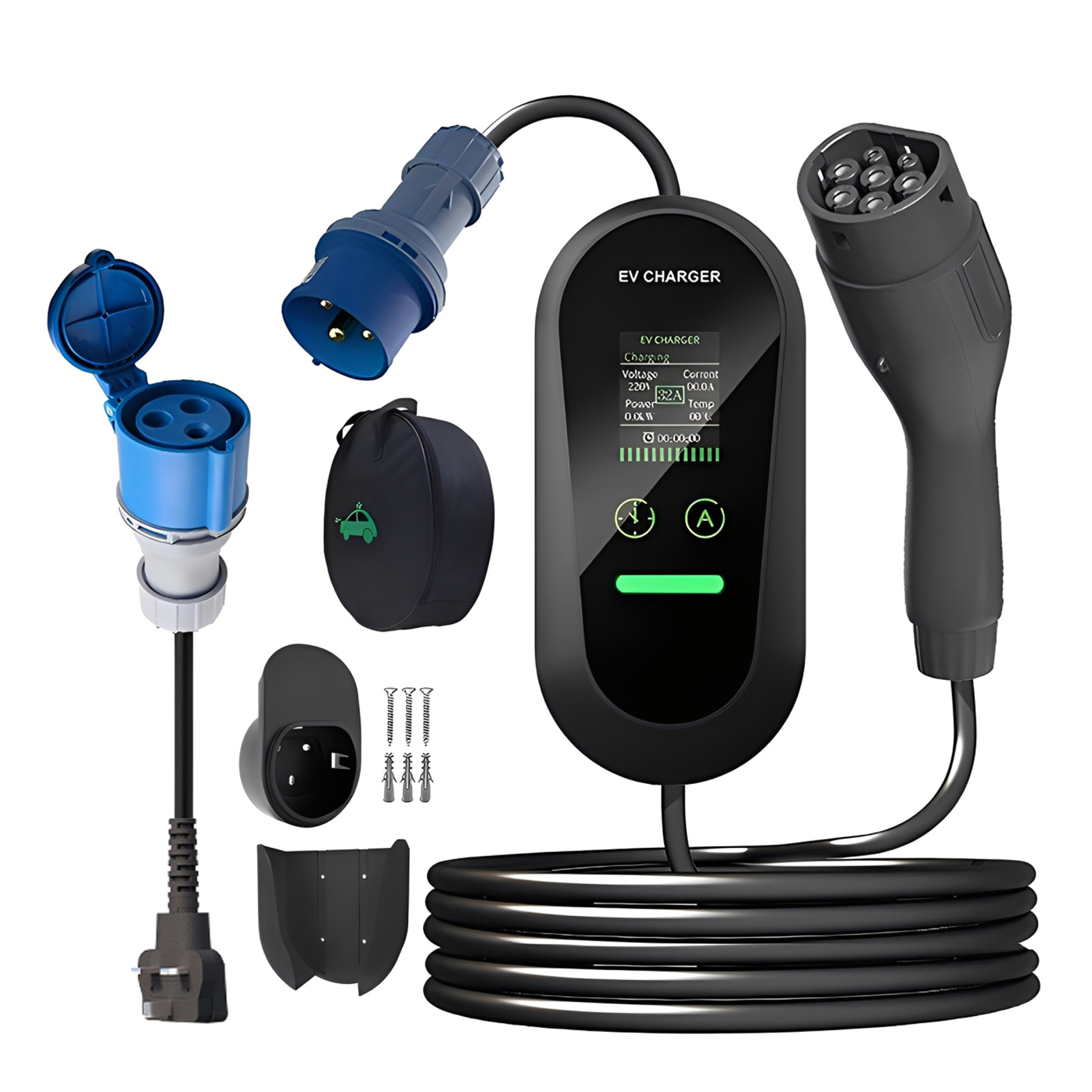เครื่องชาร์จ EV แบบพกพา Type2  - Portable Ev Charger 32A Type 2 Cee Plug บทวิจารณ์และราคา