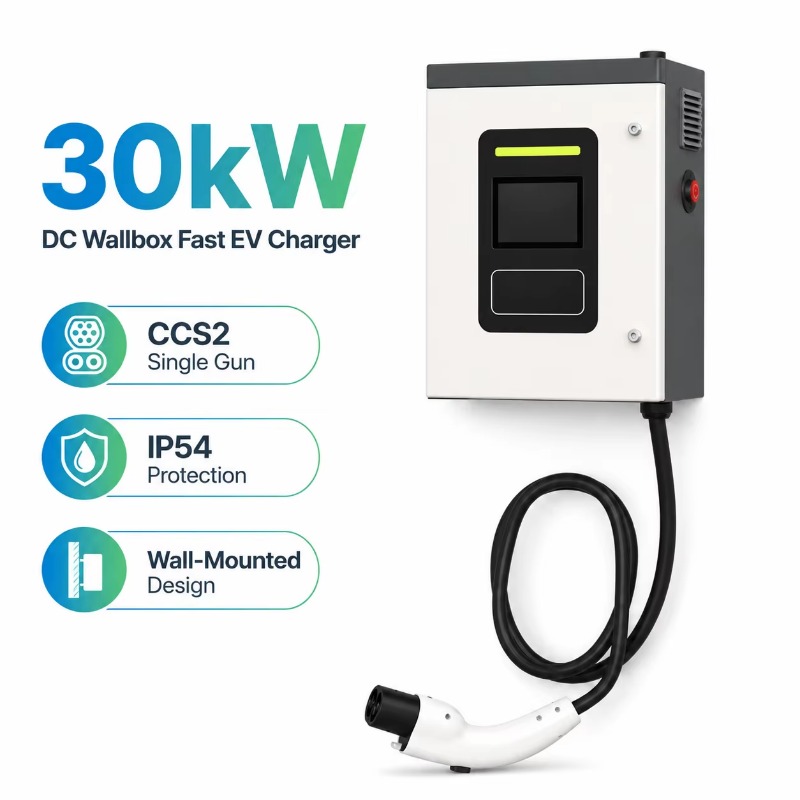เครื่องชาร์จรถยนต์ไฟฟ้าแบบเร็ว - Dc Fast Charger 30Kw Wallbox Commercial บทวิจารณ์และราคา