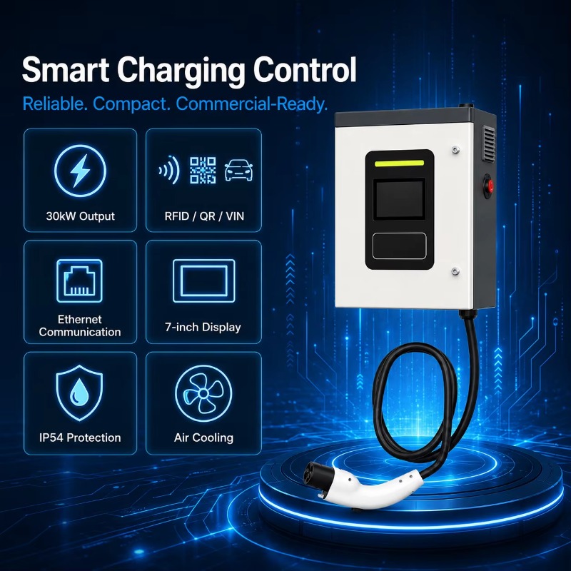 เครื่องชาร์จรถยนต์ไฟฟ้าแบบเร็ว - Dc Fast Charger 30Kw Wallbox Commercial บทวิจารณ์และราคา