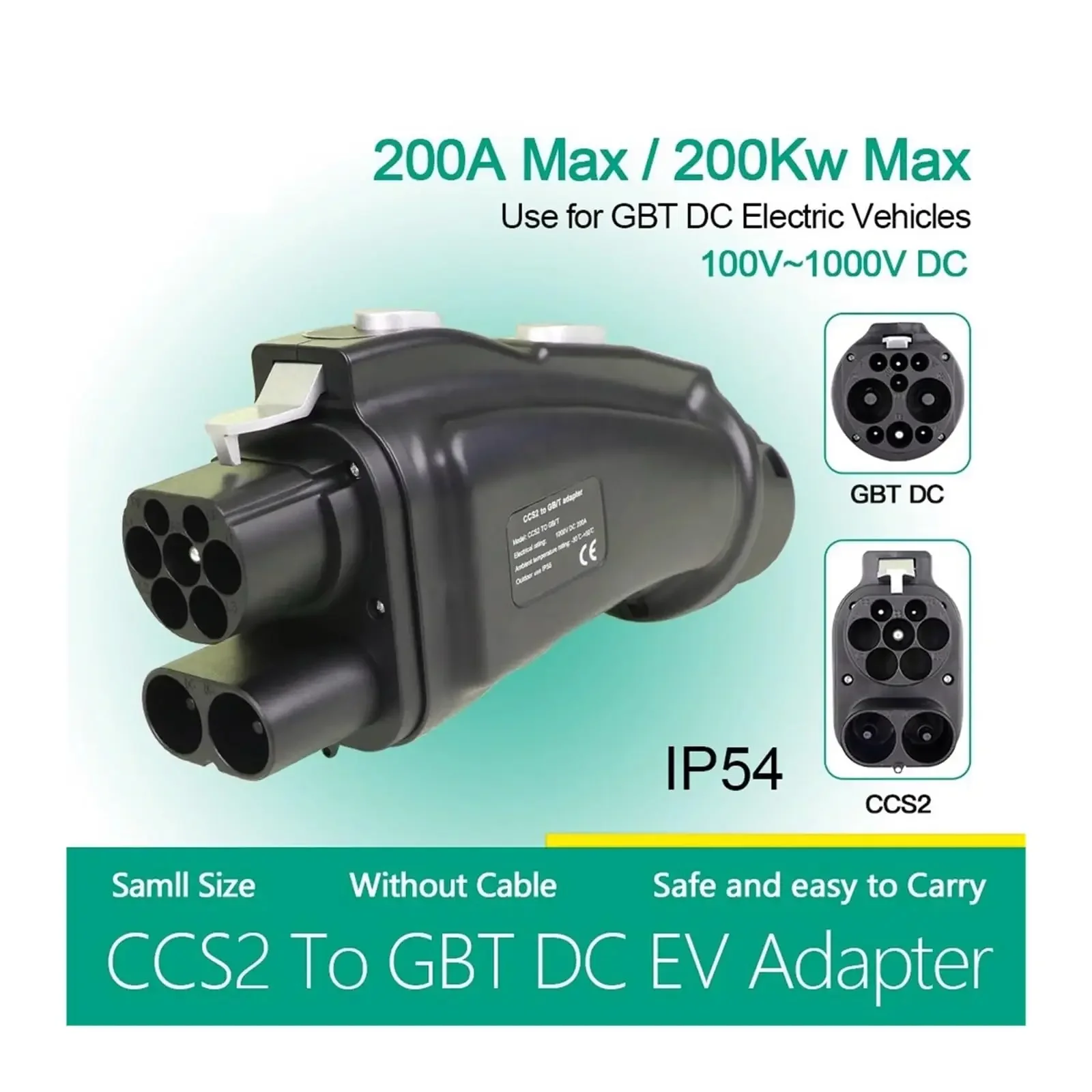 อะแดปเตอร์แปลง CCS Combo 2 เป็ - Gb/T To Ccs2 200A Fast Charging Adapter บทวิจารณ์และราคา