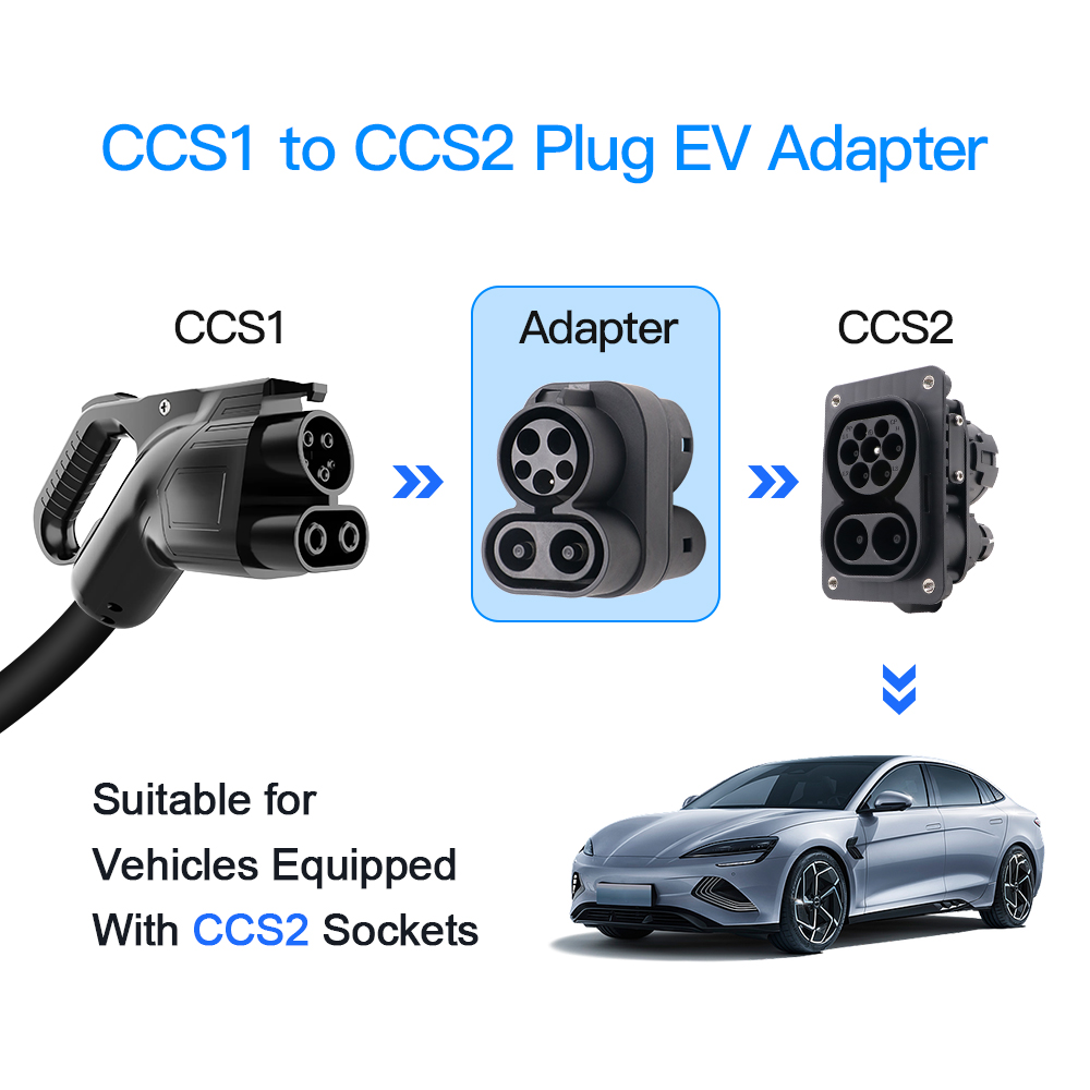 CCS1 to CCS2 EV Charger Adapte - Ccs2 To Ccs1 Fast Charge Adapter 250Kw บทวิจารณ์และราคา